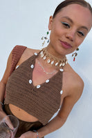 Thumbnail for Model wearing Crochet Imani Dress