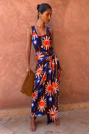 Chocolate & Blue Sun Jaspre Skirt