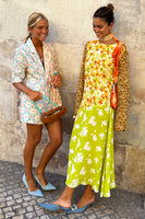Thumbnail for caption_Model wears Floral And Leopard Blair Dress in UK size 10/ US 6
