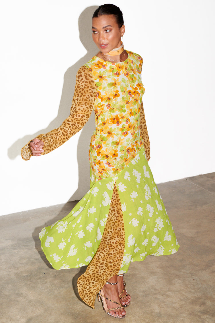 Floral And Leopard Blair Dress Petite