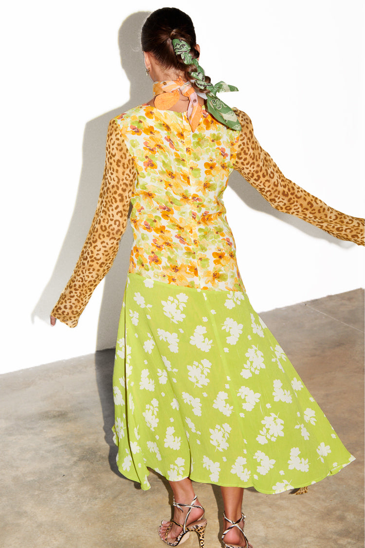 Floral And Leopard Blair Dress Petite