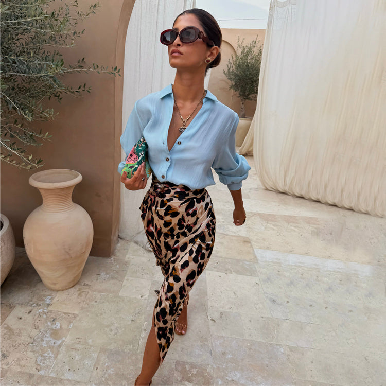 leopard wrap skirt cheetah print skirt 9mm