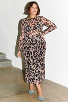Thumbnail for Model wears Leopard Mesh Skirt in UK 18 / US 14