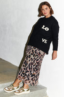 Thumbnail for Model wears Leopard Mesh Skirt in UK 18 / US 14