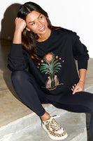 Thumbnail for caption_Model wears Black Running Wilder Sweatshirt in UK size 8/ US 4
