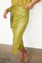Lime Vegan Leather Jaspre Skirt