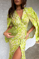 Thumbnail for caption_Model wears Lime Mosaic Lindos Dress in UK size 10/ US 6
