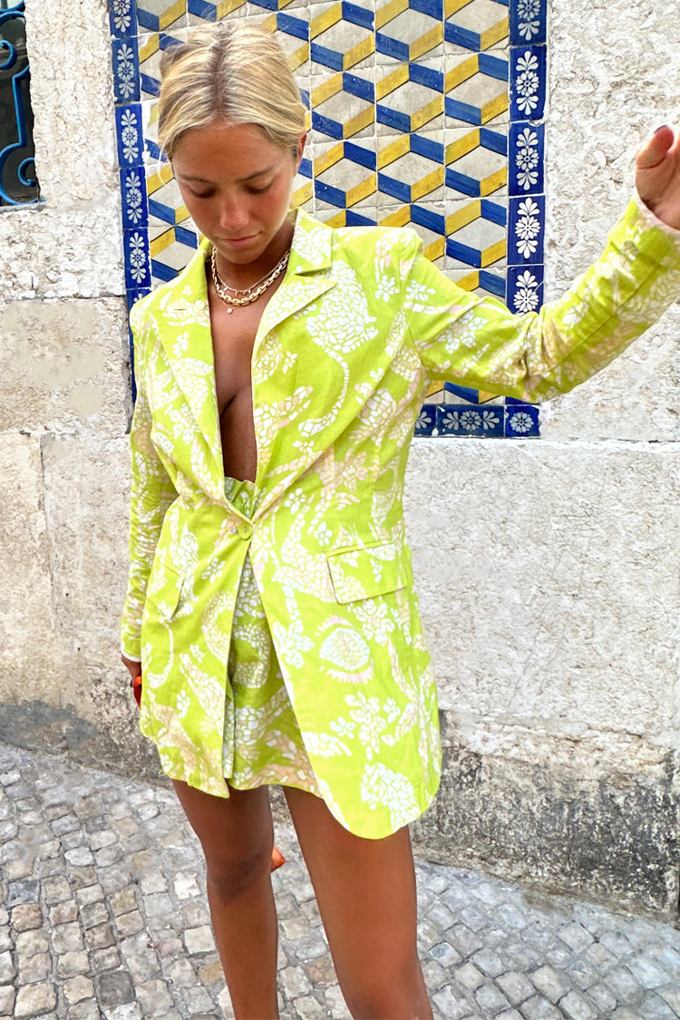 Lime Mosaic Demi Shorts