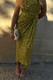 Lime Sequin Jaspre Skirt