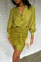 Lime Sequin Mini Jaspre Skirt