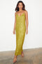 Lime Sequin Slip Dress