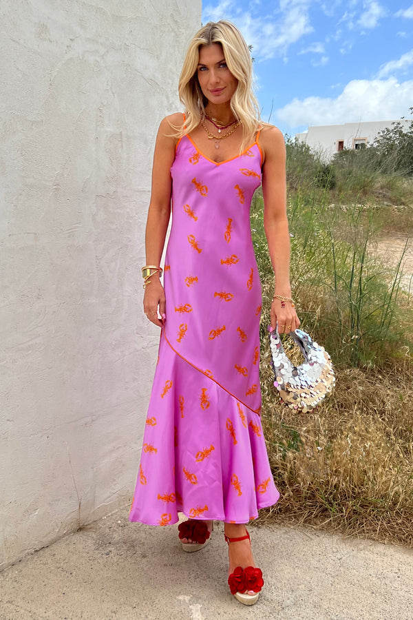 Lilac Lobster Slip Dress Never Fully Dressed