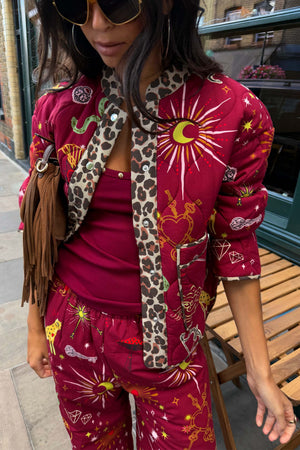 Burgundy Lunar Reversible Jacket