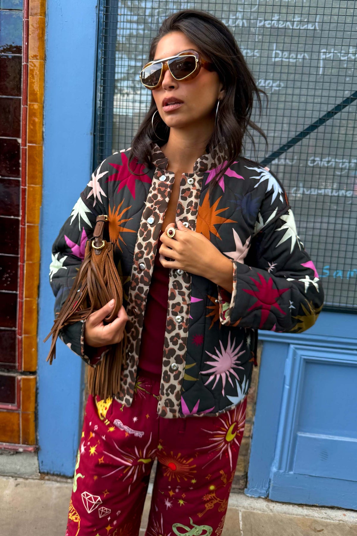 Burgundy Lunar Reversible Jacket