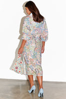 Thumbnail for caption_Model wears White Magnolia Jaspre Wrap Skirt in UK size 10/ US 6