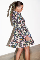 Thumbnail for caption_Model wears Black Magnolia Lauren Mini Shirt Dress in UK size 10/ US 6