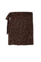 Thumbnail for Chocolate Sequin Mini Jaspre Skirt
