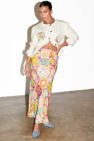 Thumbnail for caption_Model wears Cream Mosaic Cardigan in UK size 10/ US 6