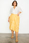Yellow Cotton Linen Mosaic Jaspre Skirt
