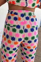 Thumbnail for Close up of multi flower trouser back pockets