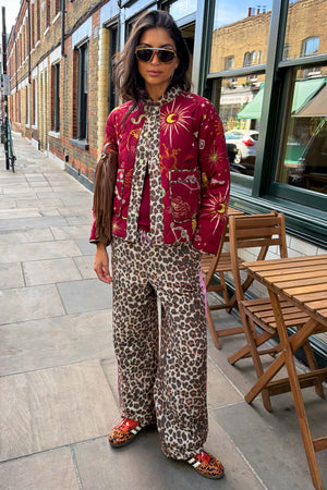 Leopard Padded Reversible Trouser