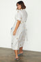 White Cotton Linen Brooklyn Dress With Gold Fleck