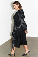 Thumbnail for caption_Model wears Black Paris Love Midi Vienna in UK 18 / US 14
