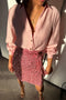 Pink Sequin Mini Jaspre Skirt