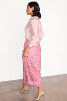 Thumbnail for caption_Model wears Pink Sequin Dorris Skirt in UK size 10/ US 6
