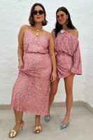 Thumbnail for caption_Model wears Pink Sequin Tilly Top in UK size 10/ US 6