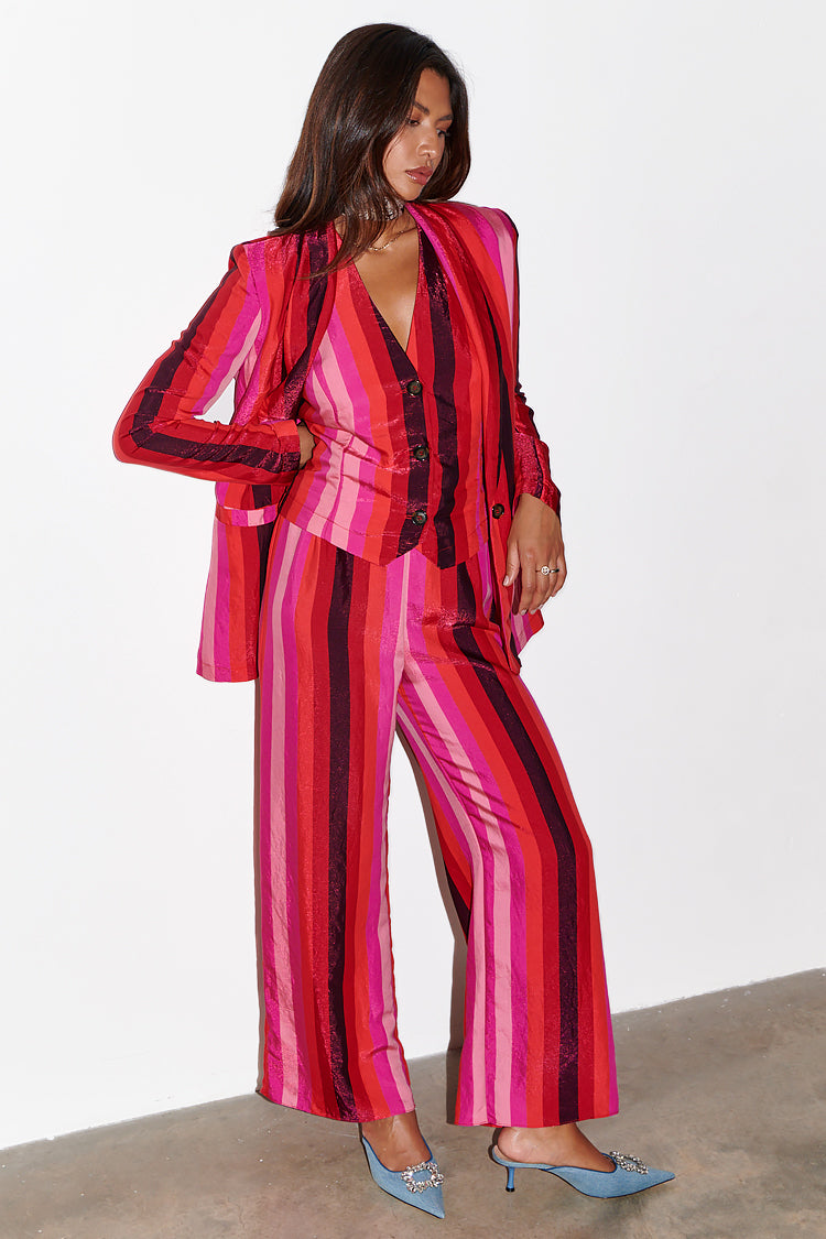 Pink Stripe Monaco Blazer – Never Fully Dressed