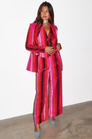 Thumbnail for caption_Model wears Pink Stripe Monaco Blazer  in UK size 8/ US 4