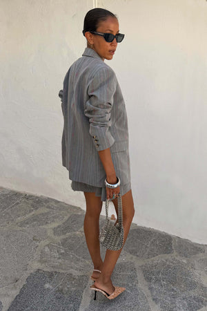 Grey Love Pinstripe Blazer