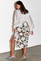 Thumbnail for caption_Model wears Mono Mosaic Plate Jaspre Wrap Skirt in UK size 10/ US 6
