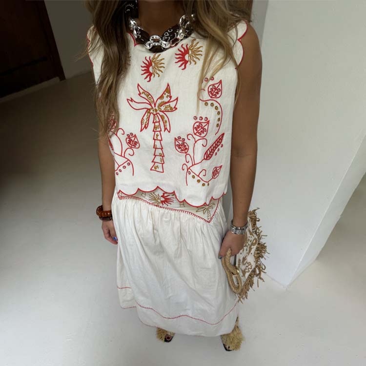 Cream Pollenca Top