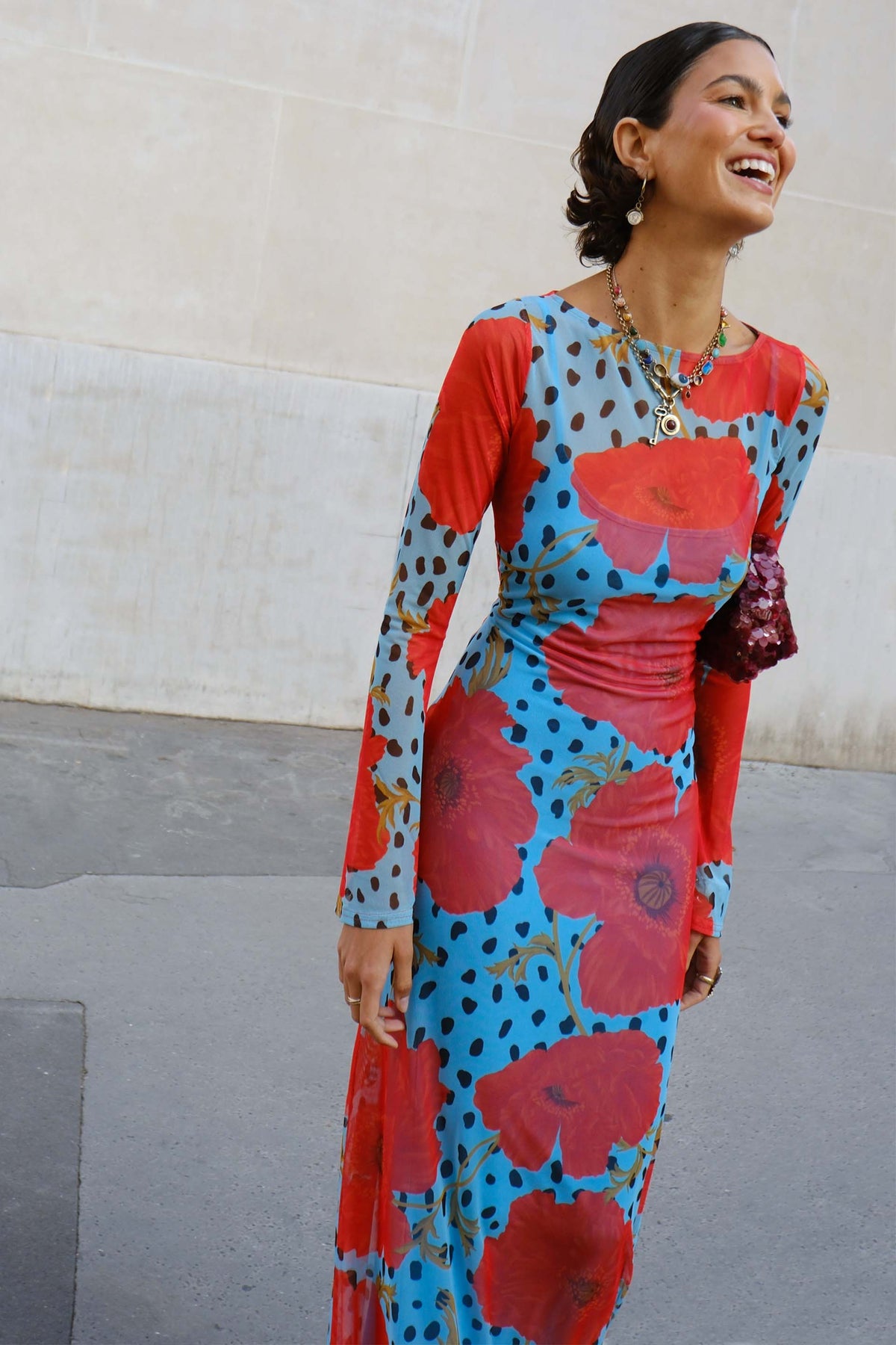 Blue Deer Poppy Aria Mesh Dress