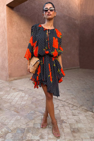 Black Poppy Ella Mini Dress
