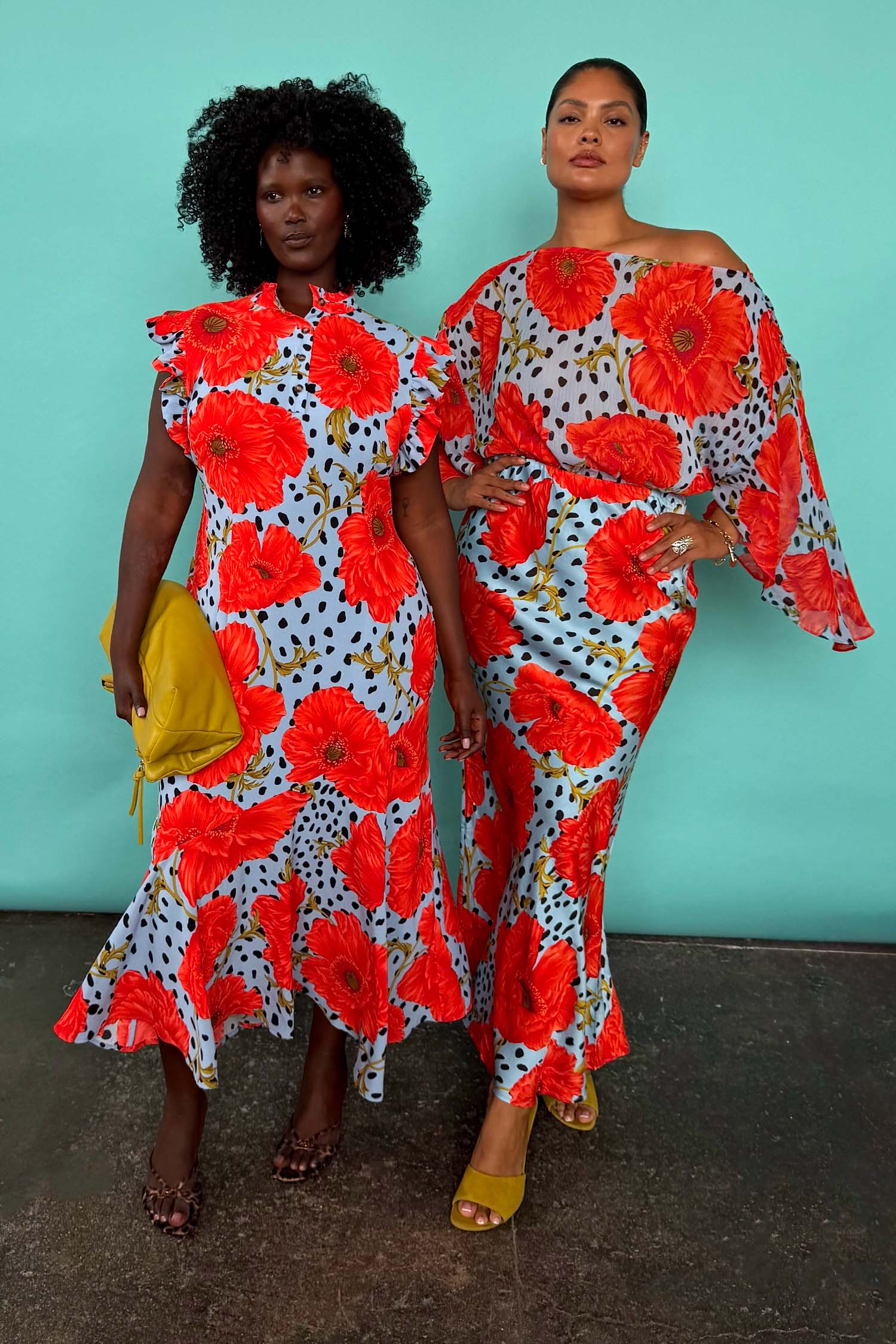 Blue Deer Poppy Remi Midi Dress | Never Fully Dressed