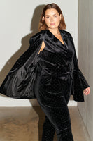 Thumbnail for Model wearing Black Velvet Quinn Waistcoat