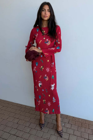 Red Dusk Gaia Dress Petite