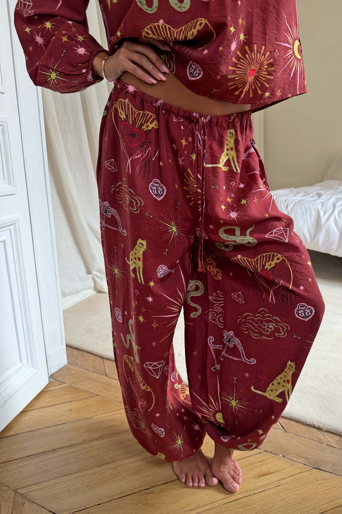 Burgundy Mystical Balloon Pyjama Set