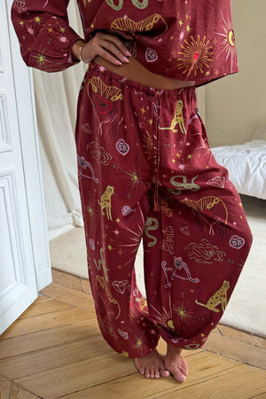 Burgundy Mystical Balloon Pyjama Set
