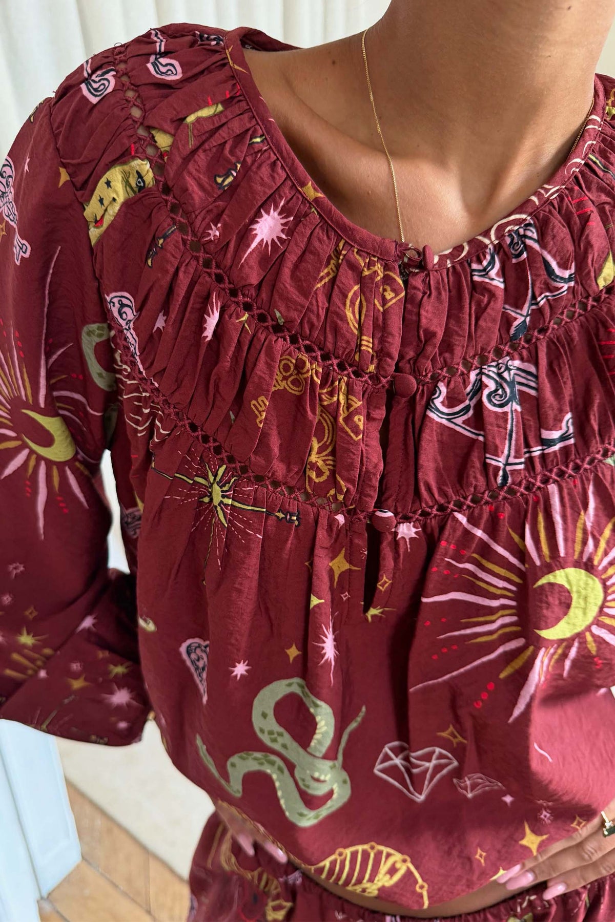 Burgundy Mystical Balloon Pyjama Set