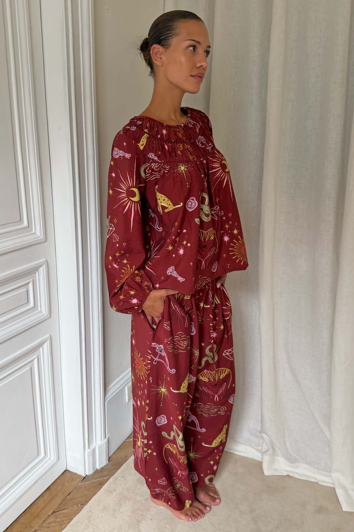 Burgundy Mystical Balloon Pyjama Set