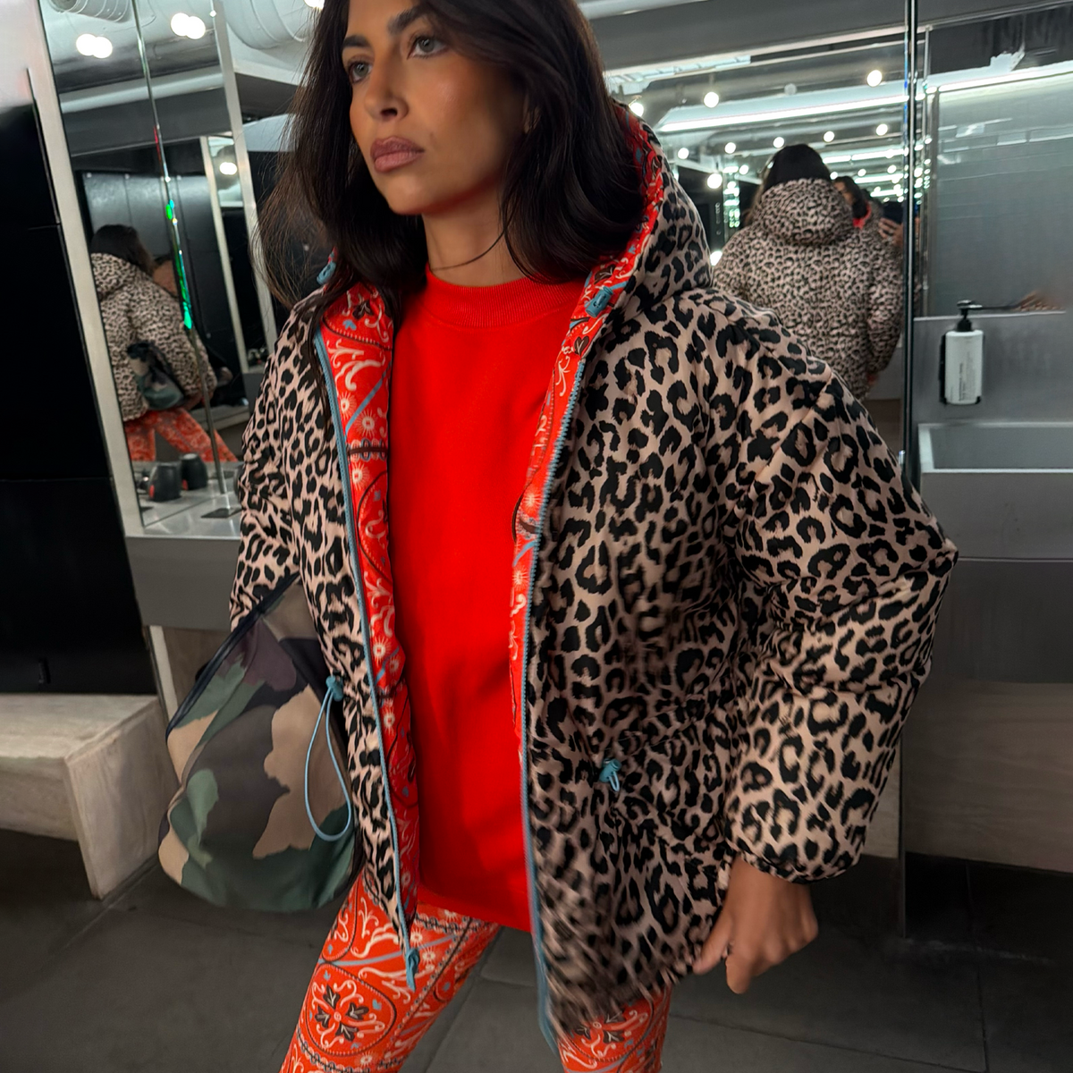 Red Paisley Leopard Jacket