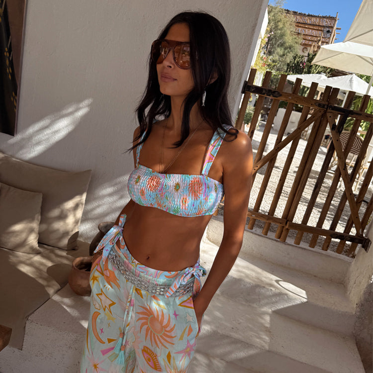 Dreamer Shirred Bandeau Top