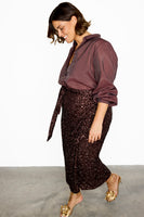 Thumbnail for Chocolate Sequin Jaspre Skirt