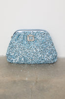 Thumbnail for Ice Blue Sequin Clutch Bag