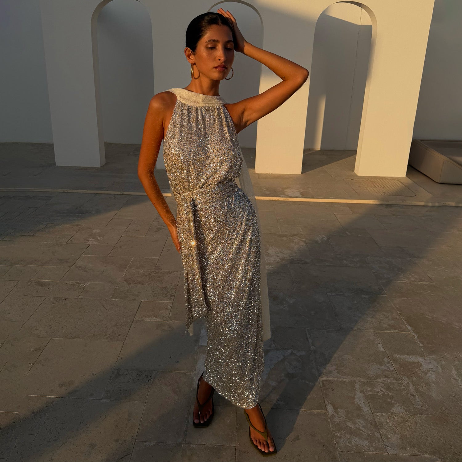 never fully dressed sequin wrap skirt Silver Sequin Maxi Wrap Jaspre Skirt