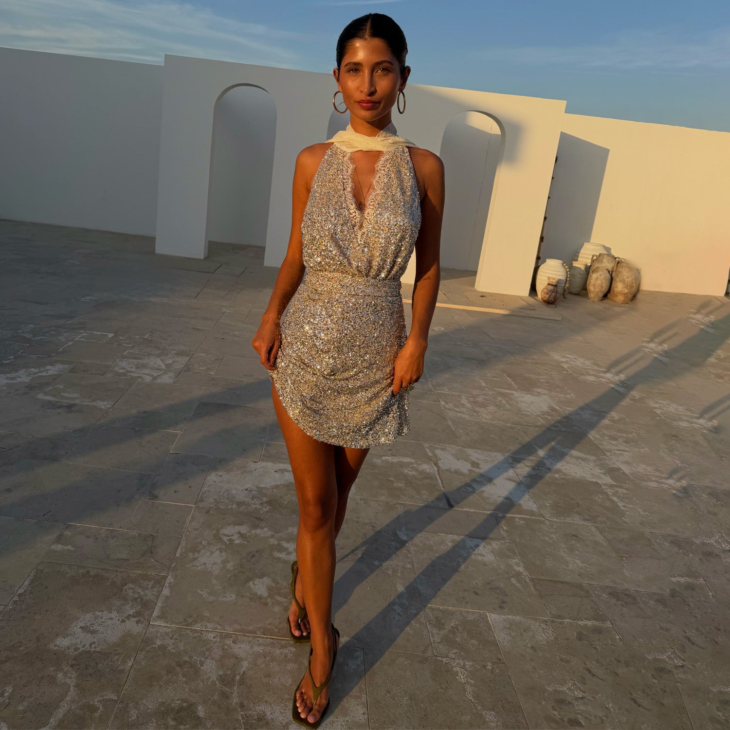 never fully dressed sequin Silver Sequin Jem Midaxi Dress